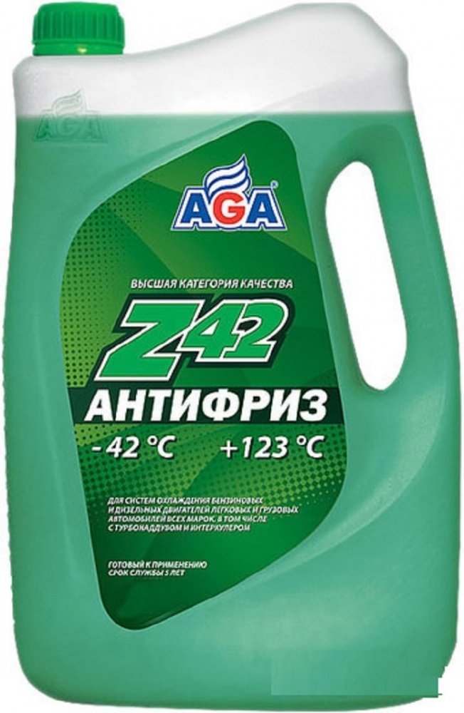 Антифриз AGA-049Z 42 (зеленый)  -42С до +123С 5л / 5,3кг