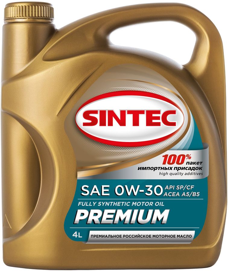 Sintec Премиум 9000 0W30 4л API SP/CF, ACEA  A5/B5